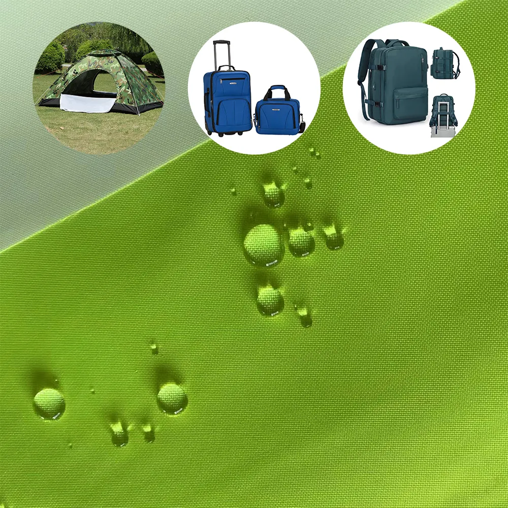 Çanta için özel sipariş geri dönüşümlü su geçirmez 100% Polyester Bags 600d Pu kaplamalı Oxford kumaş