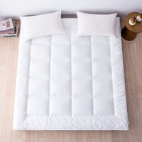 Hotel Matratze Pad 100% Baumwolle Schlafzimmer Matratze Topper Weiße Farbe Daunen Alternative Füllung Top Matratze