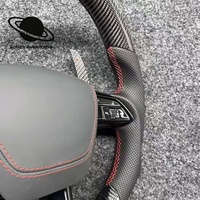 Volant en cuir à fond plat personnalisé pour Audi A3 A5 8V A4 B8 A5 A6 A7 Q3 Q5 Q7 S8 R8 S3 S5 S7 RS7 – Vente Flash