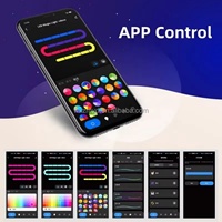 Barre lumineuse murale LED intelligente à commande par application WIFI RGB pour la décoration de la salle de jeu, compatible avec Alexa et Google Assistant