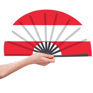 Abanicos Plegables de Bambú con la Bandera de Austria al por Mayor, Abanico de Mano para Carnaval, Boda, Festival, Fiesta, Agencia de Viajes - Product Image 4