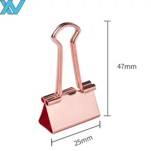 Rose gold đồng chất kết dính bulldog clip 25mm