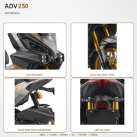 Scooter à essence 250cc 4 temps refroidi par eau EURO 5 EFI 10,5 kW Vitesse maximale 95 km/h Réservoir de carburant 11L Scooter à essence