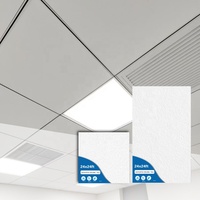 Plaque de plafond suspendu 600*600mm blanche en laine de roche, insonorisante, pour grille d'auditorium