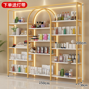 <b>Light</b> Luxury Modern Portable Multifunctional <b>Mirror</b> Station for Beauty Salon Shoe Bag Storage <b>with</b> Metal Frame - Product Image 6