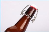 Bouteilles en verre ambré de 330 ml, 500 ml, 16 oz, 32 oz avec bouchon à clapet facile pour le kombucha, les boissons gazeuses, la brasserie et la fermentation