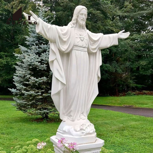 Statue de la Vierge <span class=keywords><strong>Marie</strong></span> sculptée à la main sur mesure, taille réelle, en marbre blanc, sculpture religieuse Notre-Dame de Grâce pour église ou place publique - Product Image 6