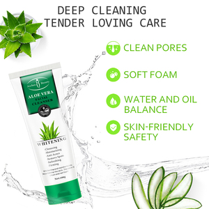 Aichun beauty Nouveau <span class=keywords><strong>produit</strong></span> 100g Blanchissant <span class=keywords><strong>Anti</strong></span> Acné visage lavage Extrait D'aloe Vera Nettoyant Moussant pour le visage - Product Image 4