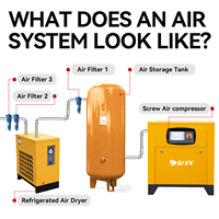 Nouveau compresseur d'air à vis rotatif à aimant permanent de 10 CV à fréquence variable, lubrifié à l'huile, pompe fixe monophasée 220 V 8 bars