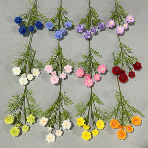 Bouquet de bleuets artificiels en soie, fleurs réalistes pour la décoration de mariage et de la maison - Product Image 2