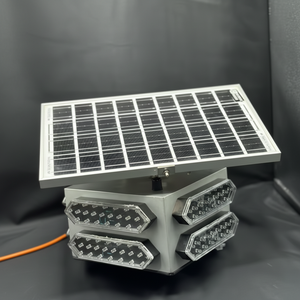 Luz de Advertencia Vial Solar |   Luz Intermitente LED Amarilla de Alto Brillo para Seguridad Vial - Product Image 1