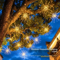 Guirlandes lumineuses LED en forme de feux d'artifice à brancher en cuivre pour Noël, mariage, décorations de fêtes, IP65