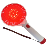 Chine ABS sécurité routière chaussée LED avertissement pagaie clignotant lumière portable STOP GO lampe de poche signalisation bâton panneau de signalisation