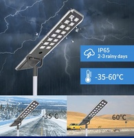 Lampadaire solaire LED tout-en-un avec contrôle de la lumière et minuterie à distance, lampe 1000W IP65 pour route de parc industriel