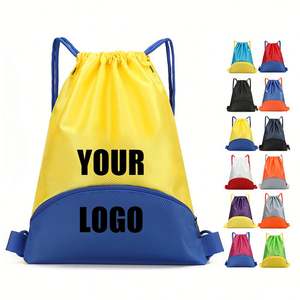 Custom Logo Student Sports Simple Backpack Waterproof Marathon Event Basketball Football <b>Pouch</b> Gift <b>Drawstring</b> Bag Backpack - Product Image 1