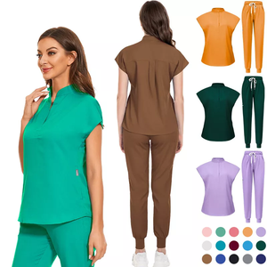 Diseño DE BELLEZA DE MARCA Etiqueta privada de moda Trabajo personalizado Estiramiento Enfermera Tops Poliéster Enfermería médica Uniformes - Product Image 5