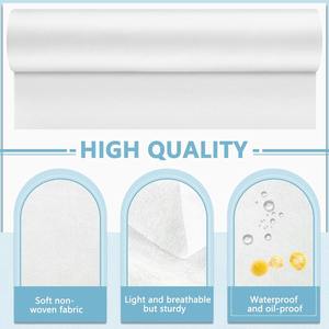 Rouleau de draps jetables non tissés pour table de massage avec trou pour le corps, papier pour table de soins, rouleau pour fauteuil facial, table médicale pour hôpital, blanc - Product Image 6