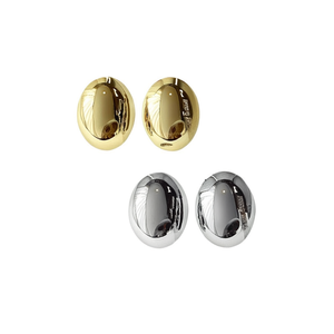 Pendientes de Bola de Oro Blanco E3711, Joyería Clásica Unisex de Moda - Product Image 1