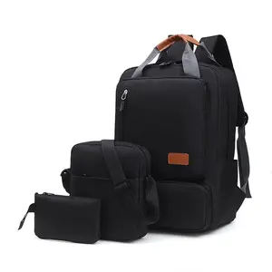 2023 Morden शैली 3 Pcs सेट बैग पुरुषों आउटडोर यात्रा बैग के लिए पॉलिएस्टर पुस्तक छात्र आकस्मिक बैग