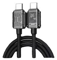 Cable de Datos Trenzado Metálico Frontal de Deuterio Tipo-C a Tipo-C 6A de 1.5 Metros para Nubia RedMagic 9s 9 8s 8 Dao, Cable USB