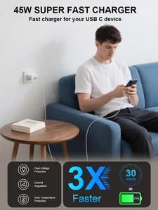 Chargeur Rapide <span class=keywords><strong>USB</strong></span> <span class=keywords><strong>C</strong></span> 45W et <span class=keywords><strong>C</strong></span>âble de Recharge 3m pour <span class=keywords><strong>iPhone</strong></span> 16 16 Pro 16 Pro Max 16 Plus Pro Max Port Type-<span class=keywords><strong>C</strong></span> - Product Image 4