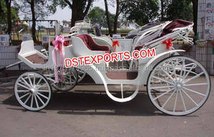 English Victorian Wedding Horse Carriage <b>Buggy</b> Customized Color Size Wood Metal Construction <b>Lightweight</b> Design Arcuate Style - Product Image 2