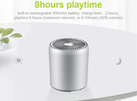 Altavoz de Música Portátil Inalámbrico Mini Estéreo de 5W con Bajos Potentes, de Metal, con Batería, Compatible con FM/USB/SD, Alcance de 10M, OEM de Alta Calidad