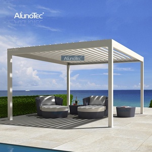 AlunoTec-Gazebo de jardín al aire libre, persiana motorizada para Patio, Kits de <span class=keywords><strong>toldo</strong></span>, pérgola Solar de aluminio, <span class=keywords><strong>3x4</strong></span> - Product Image 4