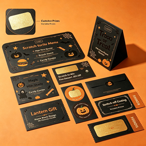 Tarjetas de Desafío de Halloween Personalizadas para Escape Room Casa Embrujada con Tu Logotipo Temático, Impresión Digital Mate Laminada e Impermeable - Product Image 6