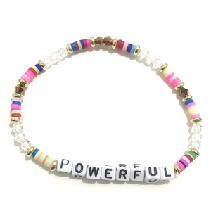 Kunden spezifische Regenbogen Untertasse Kapital Armband Günstige personal isierte Kinder Schmuck Spirituelle mehrere Ton Perlen Armband für Kinder - Product Image 4