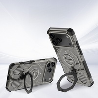 Funda Magnética Antigolpes con Amortiguación de Aire para iPhone 17 Air 16 Pro Max, Soporte Anillo Fuerte, Carcasa Trasera Blindada Antichoque