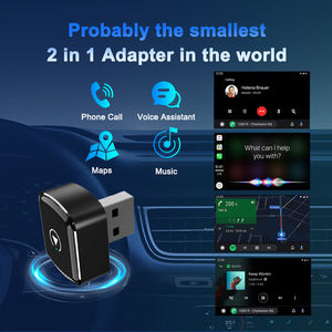 อะแดปเตอร์ CarPlay ไร้สายแบบพกพา 2-in-1 พอร์ต USB/USB-C เสียบแล้วใช้งานได้ทันที เชื่อมต่ออัตโนมัติรวดเร็ว รับประกัน 1 ปี อุปกรณ์เสริมในรถยนต์ที่จำเป็น - Product Image 3