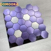 Panel de Pared de Mosaico Compuesto de Aluminio y Ladrillo de Cobre, Adhesivo, Directo de Fábrica, para Interiores de Tiendas Minoristas
