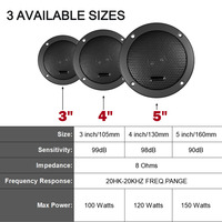 Altavoz Compacto de 3/4/5 Pulgadas y 8 Ohmios, Ideal para Altavoces Portátiles BT, Dispositivos de Audio para Exteriores y Modificación de Audio para Automóviles