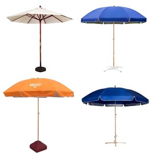 Wholesale Premium Blue Orange White 2.6m 3m Outdoor Umbrella Garden Sunshade Waterproof Patio Umbrella With Custom Logo