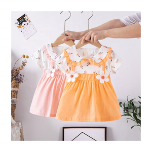 ชุดเสื้อผ้าเด็กน่ารักฤดูร้อนสำหรับเด็กทารกวัยหัดเดินชุดเดรสแขนสั้น<span class=keywords><strong>ร้อย</strong></span>ชิ้น835การ์ตูน - Product Image 1