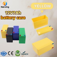 Gelbe 12V 7Ah 18650 Batteriebox aus ABS-Kunststoff, Leeres Aufbewahrungsgehäuse für 12V7Ah Lithium-Ionen-Batterie, Ersatz-Außenhülle ohne Zubehör