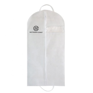 Housse de costume, <span class=keywords><strong>sac</strong></span> en tissu Non tissé blanc pour vêtements avec poignée, Logo personnalisé - Product Image 5