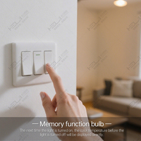 Lámpara de Pared LED de 15W y 1350LM, Base E27/B22, Uso Residencial, Control Remoto, Ángulo de Haz de 220°, Superventas