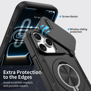 Funda para <span class=keywords><strong>iPhone</strong></span> 17 Pro Max con Cubierta Deslizante para Cámara, Resistente a Impactos 360° °   Funda con Soporte Giratorio para <span class=keywords><strong>iPhone</strong></span> 17 Pro Max - Product Image 2