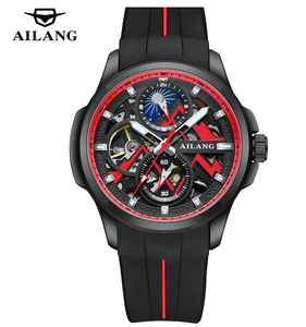 Nuovissimo Orologio Meccanico Scheletrato Sportivo e Alla Moda Ailang per Uomo con Fase Lunare Impermeabile 3ATM Personalizzabile Automatico OEM - Product Image 4
