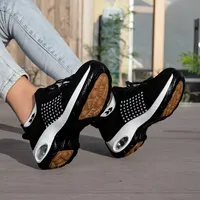 Chaussures en tissu respirant, légères, résistantes aux chocs, antidérapantes, confortables, souples, à enfiler, à bout fermé, pour femmes, printemps