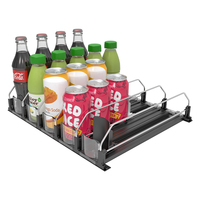 Système de gestion automatique des bouteilles de boisson, organisateur de boissons, étagère pousseuse pour supermarché