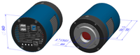 Caméra USB3.0 20MP avec refroidissement et monture C, capteur CMOS IMX183 1 pouce, pour microscope électronique à fluorescence utilisant l'analyse spectrale