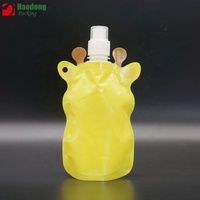 Sacs de poche à bec liquide en forme d'animal Squeeze Doypack Jelly juice drink pouch with spout baby food pochettes