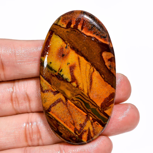 Exclusivo cabujón de jaspe australiano de 109ct pulido, corte ovalado suelto, cristal curativo Natural, par de piedras preciosas, joyería de primera calidad - Product Image 3