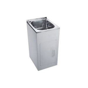 Meuble de buanderie moderne en acier inoxydable à double compartiment, avec espace de rangement, facile à nettoyer, modèle 652B Australie – Vente chaude - Product Image 2