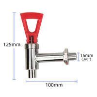 Robinet de Remplacement Premium en Acier Inoxydable pour Distributeur de Boissons, Robinet Réglable Antirouille de 1/2 Pouce avec Poignée Confortable