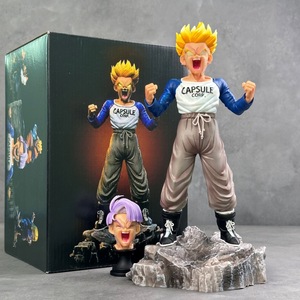En gros Dragoned Balls Action Figure 28cm Pleurer Future Trunks Figure Super Saiyan Anime Résine Statue Figure Deux Têtes Sculpt - Product Image 6