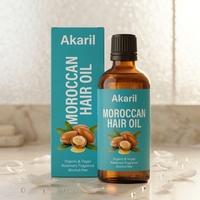 Akaril 100ml Sérum Capillaire Bio Végan du Maroc Nourrissant Hydratant Réparateur Soin du Cuir Chevelu Parfum Romarin